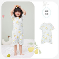ibaby 婴儿睡袋夏季儿童七分袖连体睡衣宝宝空调房家居服睡袍 恒温睡袍-蜻蜓秋梨 室温28-32℃ 100码