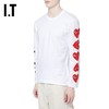 IT CDG PLAY COMME des GARCONS男装长袖T恤爱心印花LOGO饰62MC