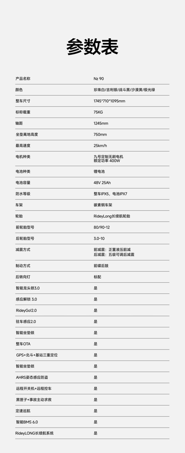 【省600元】九号电动车整车_ninebot 九号 nz 90 电动自行车 48v25ah