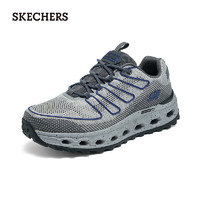 斯凯奇（Skechers）云海 2024年女子户外徒步鞋透气耐磨237539 灰色/蓝色/GYBL 39