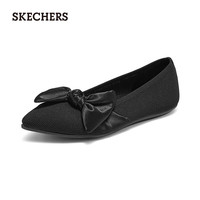 斯凯奇(Skechers)2024夏季女鞋蝴蝶结浅口单鞋尖头158930 黑色/BLK 35