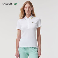 法国拉科斯特 LACOSTE女装商务通勤透气舒适休闲短袖POLO衫女|PF5222 001/白色 34/XS/155
