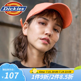 dickies 男女同款棒球帽 可调节潮流休闲鸭舌帽8 0 中粉色 可调节