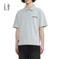 it 5cm/FIVE CM男女同款短袖polo衫2024夏季文艺街潮上衣