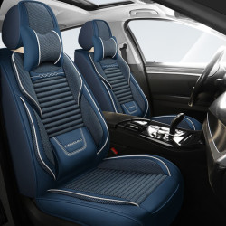 oumanu欧玛奴汽车座套四季通用亚麻汽车坐垫固腰款夏季布艺座椅套车垫