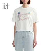 it MUSIUM DIV.女装圆领短袖T恤2024夏季休闲时尚半袖00476XM