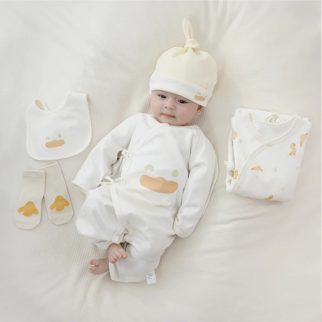 【云雾棉】新生婴儿儿衣服孕妈有礼满月春秋季哈衣纯棉宝宝连体衣