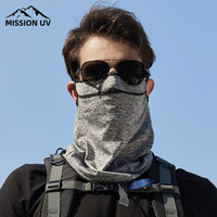 MISSION UV冰丝防晒面罩男士开车骑行骑车登山钓鱼夏季防紫外线遮阳护颈脖套全脸防晒口罩男 MM025