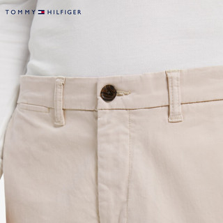 TOMMY HILFIGER 男装经典一字袋小绣标纽扣拉链微弹直筒休闲裤78C2340 浅咖色SPN 32