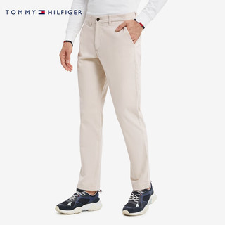 TOMMY HILFIGER 男装经典一字袋小绣标纽扣拉链微弹直筒休闲裤78C2340 浅咖色SPN 34