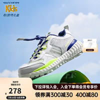 Skechers斯凯奇儿童鞋磁吸扣男童运动鞋夏季透气网鞋个性潮鞋405200L 白色/多彩色/WLGY 30码