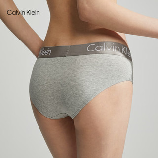 Calvin Klein内衣女士循环提花腰边ck舒适棉质半包臀防夹臀三角内裤女QP1280O P7A-椰青灰 XS