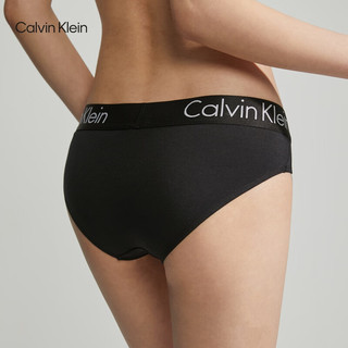 Calvin Klein内衣女士循环提花腰边ck舒适棉质半包臀防夹臀三角内裤女QP1280O UB1-太空黑 S