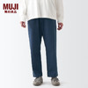 无印良品 MUJI Labo 男女通用 丝光斜纹宽版裤长裤休闲裤纯棉全棉BFE29C2A