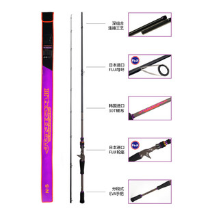 N·S BlackHole24款朝阳路亚竿鱼竿直柄枪柄竿虫竿泛用竿翘嘴鲈鱼鳜鱼虫竿远投竿 C-682M（枪柄·快调·虫竿）