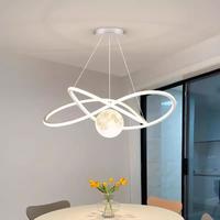 华艺照明 北欧月球吊灯现代简约大气2024年新款轻奢客厅卧室餐厅中山灯具
