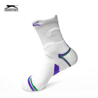 史莱辛格（Slazenger）功能网球袜男女加厚吸汗羽毛球袜透气毛巾底运动白色女款袜36-38 36-38码