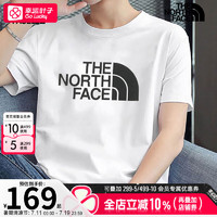 The North Face北面男士t恤男舰店 24夏季经典大LOGO运动户外舒适透气圆领T恤男 86PS白/棉质/经典大logo/晒图退5 M/170/92A【100-140斤】 86PS白/棉质/经典大logo/