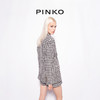 PINKO 双排扣格纹西装外套100642A0N0