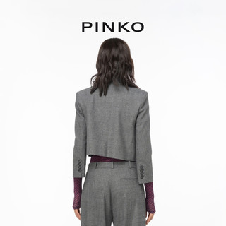 PINKO 通勤格纹短款西装夹克102304A07P