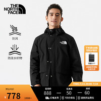 北面（The North Face）防风夹克男户外运动休闲防风透气外套春季|5JYN JK3/黑色 M/170（拍小一码）