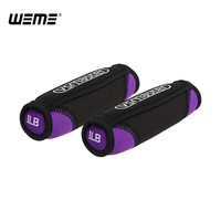 WEME海绵软哑铃 女士跳操小哑铃 跑步负重广场舞哑铃 沙袋哑铃 紫色一磅*2只