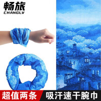 畅旅运动护腕夏季冷感透气运动吸汗擦汗手腕巾跑步房跳舞夜跑手腕 【888 两条装】