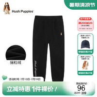 暇步士（Hush Puppies）童装儿童冬季长裤女童冬季女大童简约裤子 钻石黑 105cm