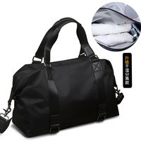 宝加西旅行包男包大容量出差旅游包商务手提包男士行李包收纳旅行袋 黑色升级 小