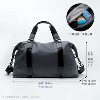 宝加西旅行包男包大容量出差旅游包商务手提包男士行李包收纳旅行袋 灰色 大