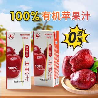 陇上花牛 0脂0添加100%苹果汁儿童纯果汁饮料250ml*12盒天水特产麻辣烫饮品