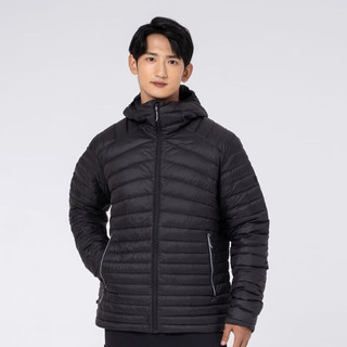 DECATHLON 迪卡侬 轻薄运动羽绒服户外男保暖连帽男/黑色-20223XL-4711506