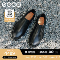 爱步（ECCO）男士皮鞋 商务英伦风乐福鞋一脚蹬鞋商务休闲男鞋 都市伦敦525624 黑色52562401001 45