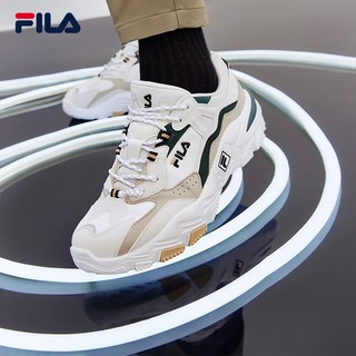 FILA 斐乐掠夺者跑步鞋春夏撞色男款休闲运动鞋 雨雾灰/斐乐白-NW 40.5