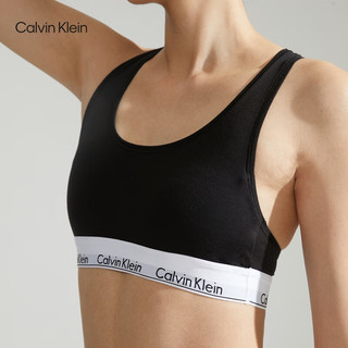 Calvin Klein内衣【摩登引力带】女士ck无钢圈轻运动工字美背文胸QF3785AD 001-太空黑 L