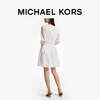 MICHAEL KORS 女士棉质 V 领灯笼袖连衣裙