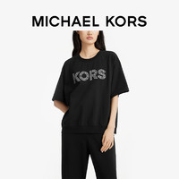 MICHAEL KORS 女士棉质字母印花 T 恤短袖