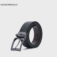 阿玛尼EMPORIO ARMANI24春夏EA男士双面用徽标压花腰带