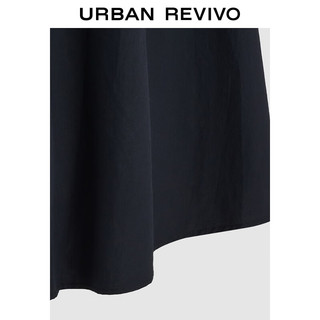 URBAN REVIVO 女士时尚休闲简约松紧腰超宽松半裙 UWM540003