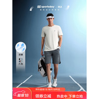 海澜之家（HLA）短袖T恤男24马术运动sportsday短袖男夏季 透气、凉感、3A抗菌-浅灰P9 190/104A 3XL182~196斤