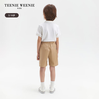 Teenie Weenie Kids小熊童装24夏季男童纯色百搭休闲POLO衫 象牙白 120cm