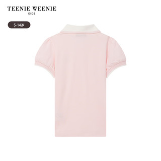 Teenie Weenie Kids小熊童装女童24年夏季甜美泡泡袖POLO衫 象牙白 110cm