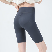 猫人鲨鱼皮打底短裤女外穿春夏薄款收腹提臀五分裤弹力显瘦运动瑜伽裤 石墨灰【提臀款】 XXL