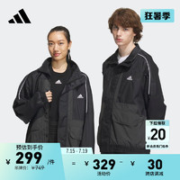 adidas款梭织夹克外套男女阿迪达斯轻运动IK7326 黑色/碳黑 A/M