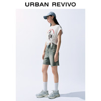 URBAN REVIVO 女士趣味休闲萌宠狗狗印花短袖T恤 UYY440013 本白 XS