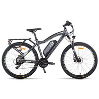 MS-EBIKE 电动山地自行车锂电助力自行车铝合金车架成人通用代步车电池可拆 27.5寸灰蓝色标