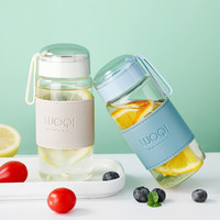 光一 玻璃水杯耐热防爆耐高温女生茶水分离泡茶女士新款杯子 粉色-340ml（无茶隔）