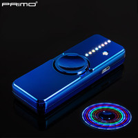 PRIMO 普力魔 指尖陀螺充电打火机 防风创意礼物USB点烟器蓝冰