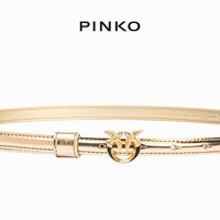 PINKO 2024 金属徽标扣亮面1.2CM腰带102148A1JD