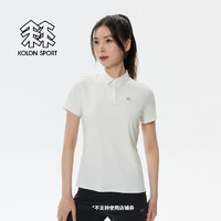 KOLON SPORT/可隆POLO衫 女子户外凉感运动COLDBLACK热压防晒UPF50+短袖 LKPT4AN112-CR 米白 S